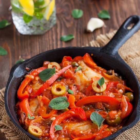 Форель з овочами