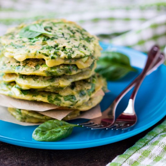 Оладьи из шпината