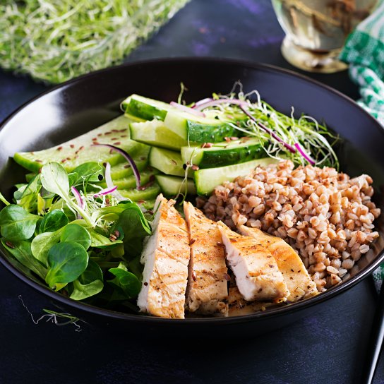 гречка з м'ясом та зеленню