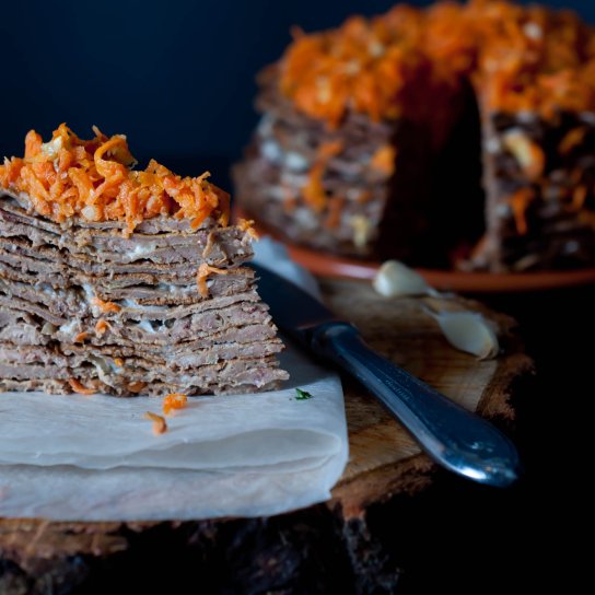 Торт из свиной печени