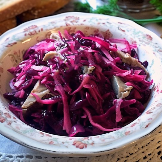 Салат з капустою і оселедцем