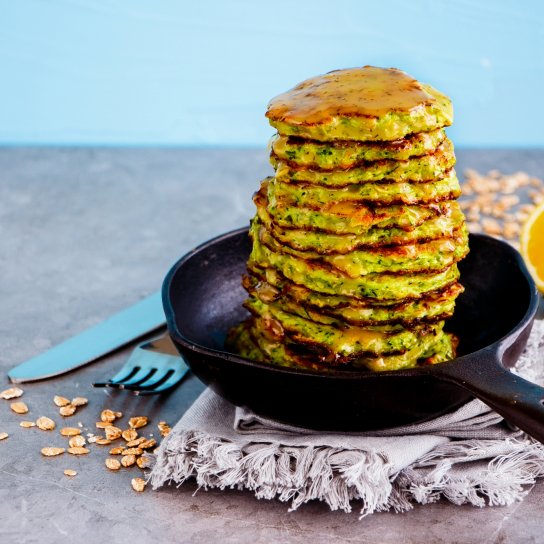 Кабачкові оладки з грибами