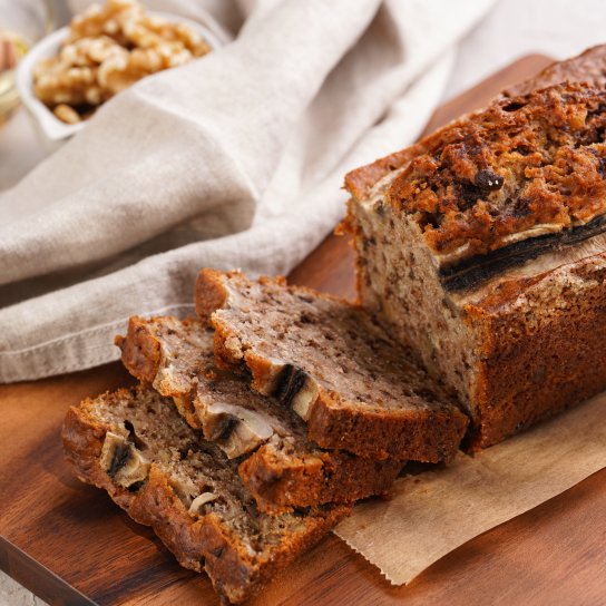 Гречнево-банановый хлеб с глазурью: рецепт