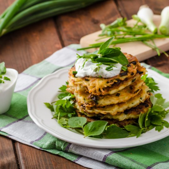 Оладьи из зелени и овощей