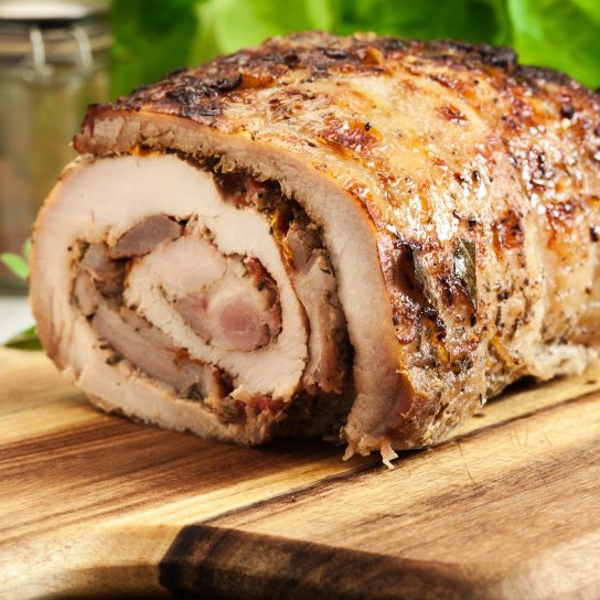 Фарширована буженина в рукаві