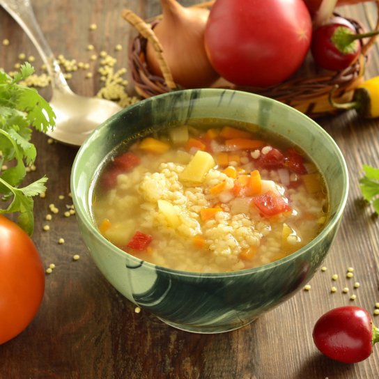 Суп з рибою і пшоном