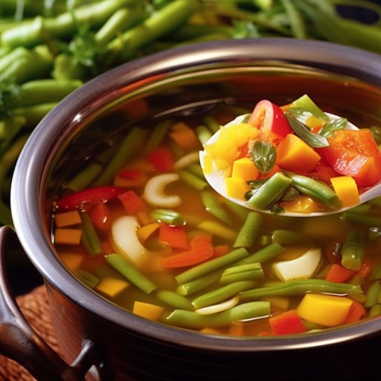 овочевий суп зі стручковою квасолею