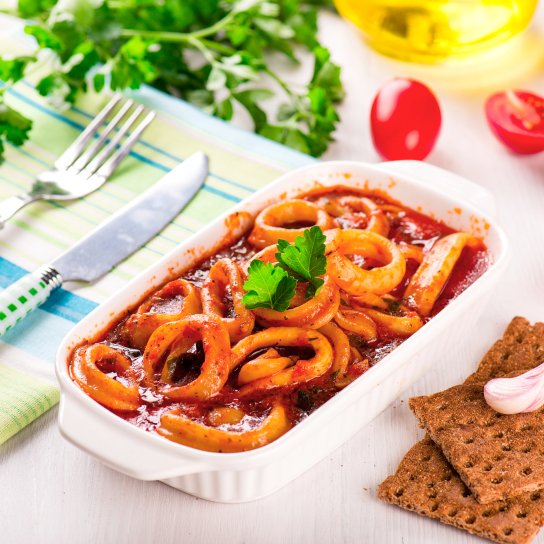 Кальмар з капустою