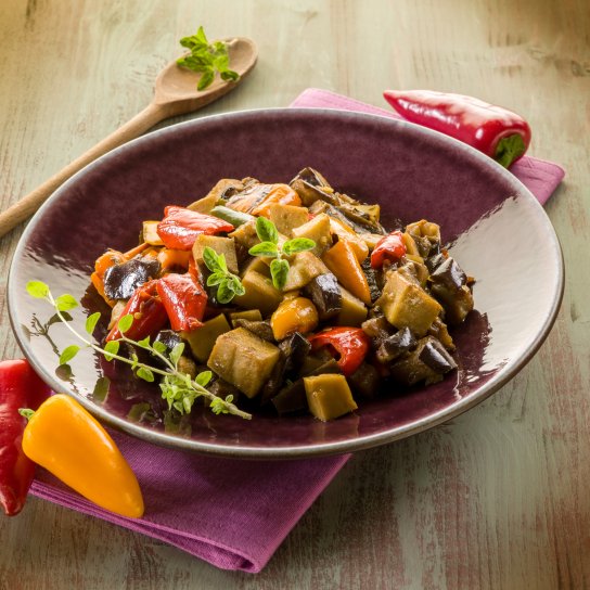 Рагу з сейтану і овочів