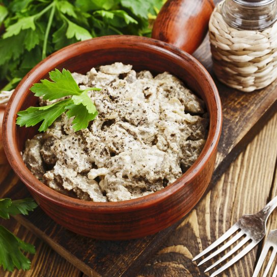 Печень в сливочном соусе