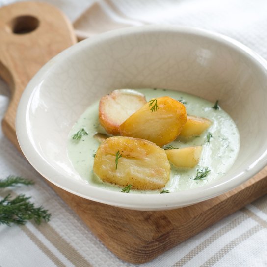 Запечена картопля в гірчичному маринаді