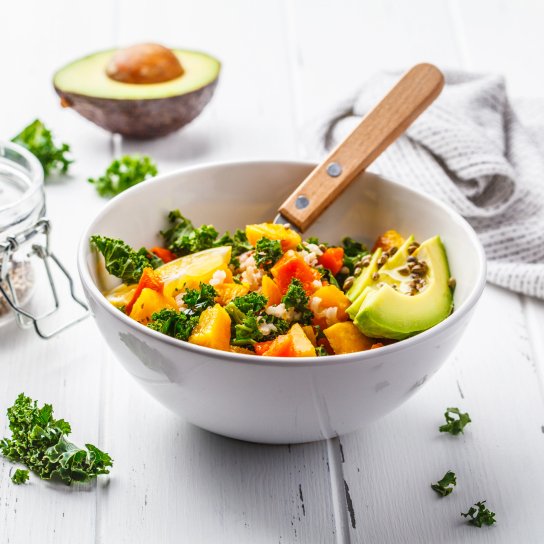 Салат з овочів, приготованих на парі