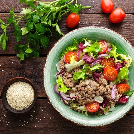 салат з гречкою