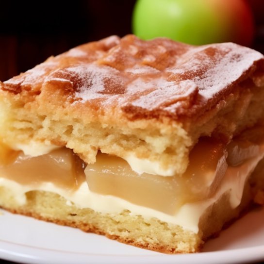 Яблучний пляцок із сиром