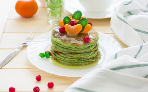 Панкейки зі шпинатом