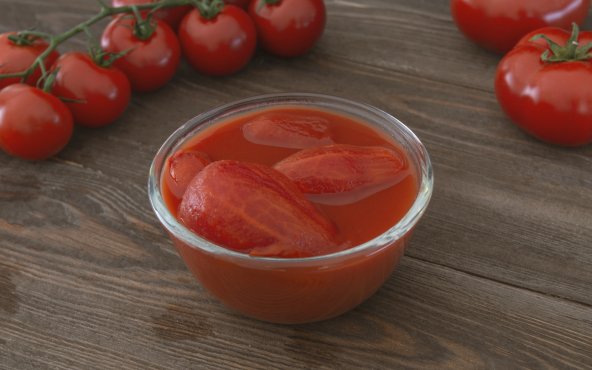 Томати цілі очищені у власному соку