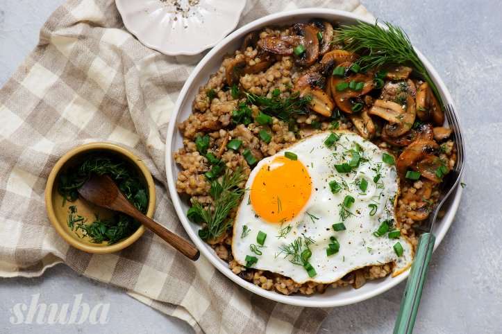 Гречка з грибами