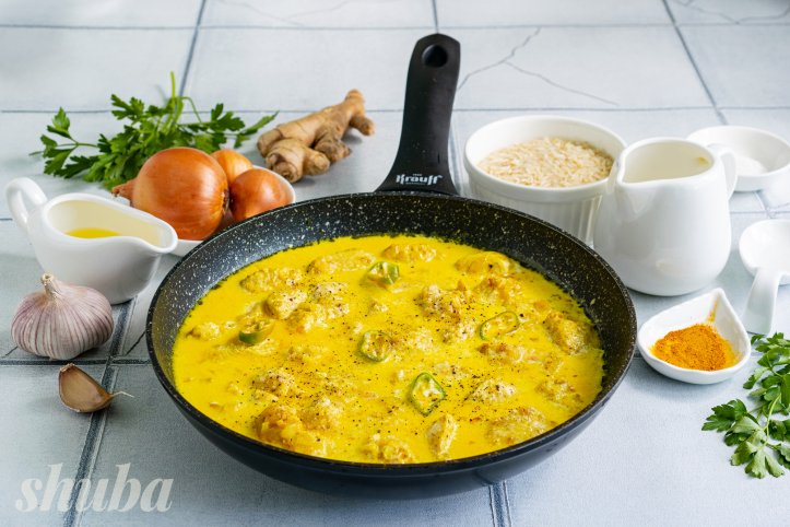 курка з вершками та овочами