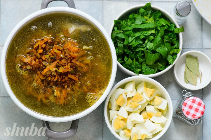 яйца и щавель