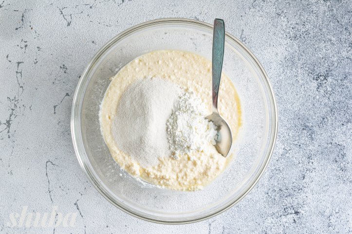 сир, борошно та крохмаль