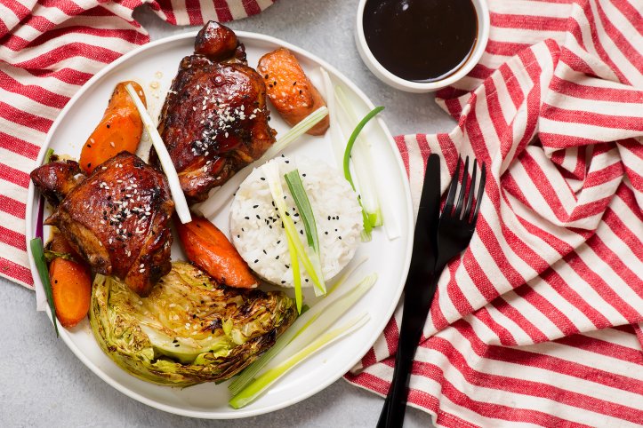 Курка теріякі з овочами