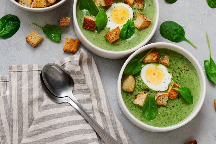 крем-суп зі шпинату