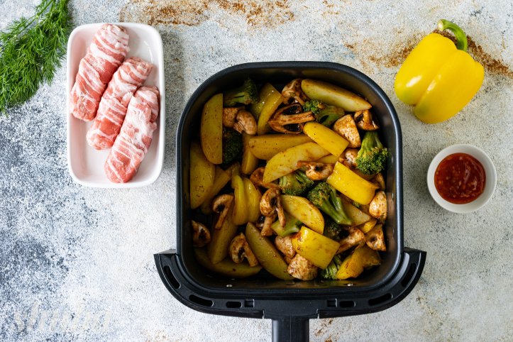 овочі в аерогрилі