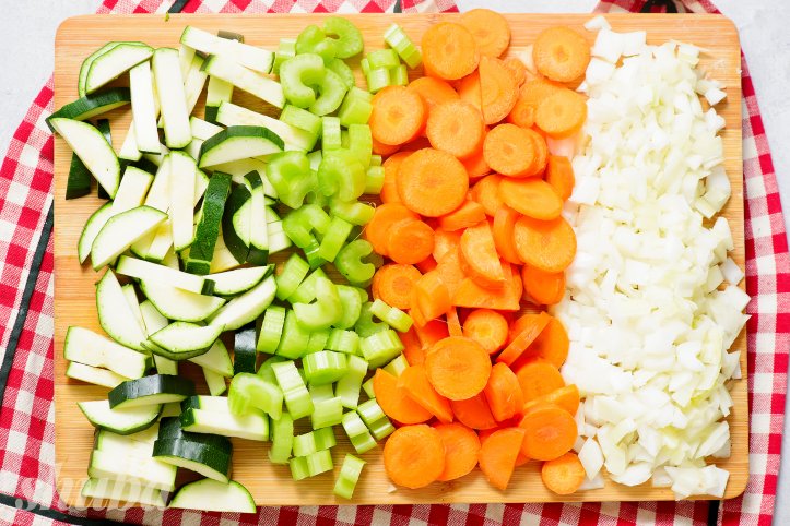 нарізані овочі