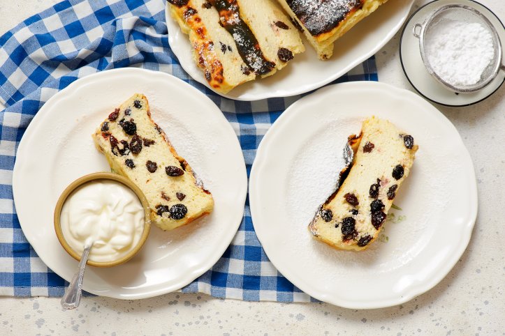 сирна запіканка з родзинками