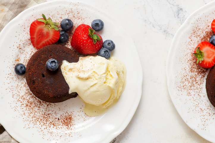 Фондан з морозивом