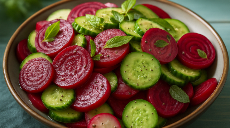 салат з огірків і буряка