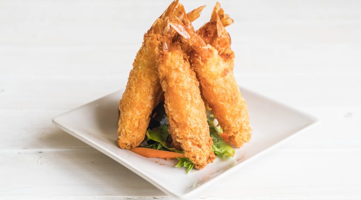 Креветки в паніровці із соусом