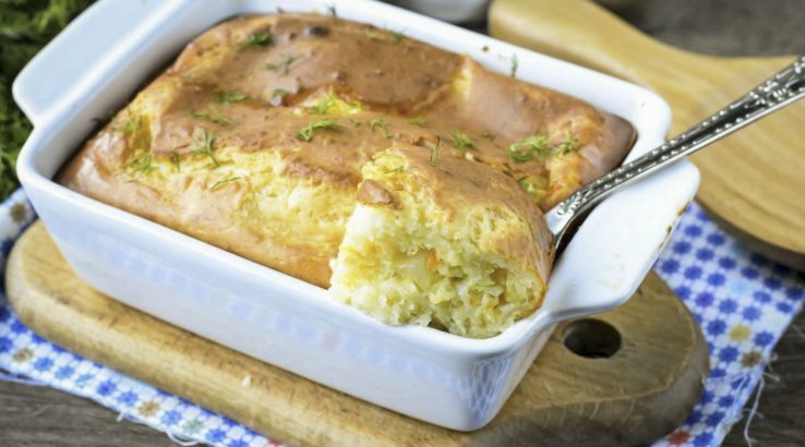 Заливний пиріг з капустою