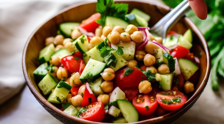 салат с запеченным нутом