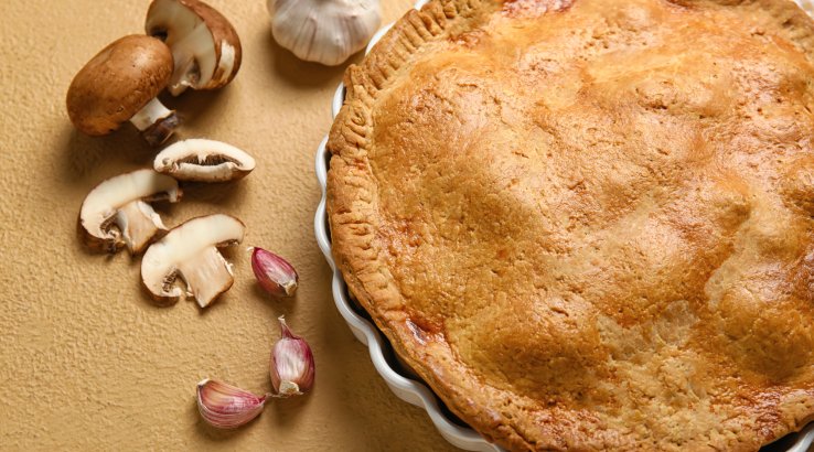 Пісний пиріг з грибами