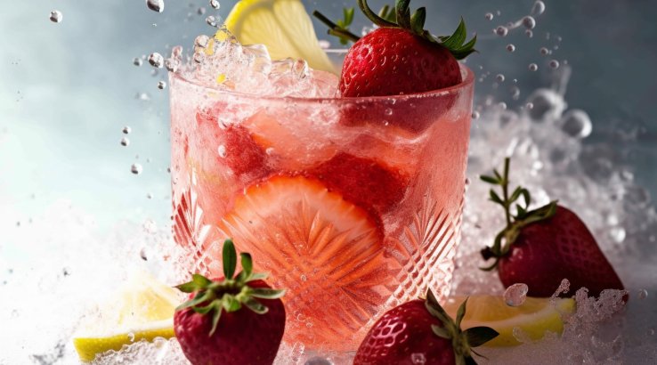 Полунично-лимонний шпріцер