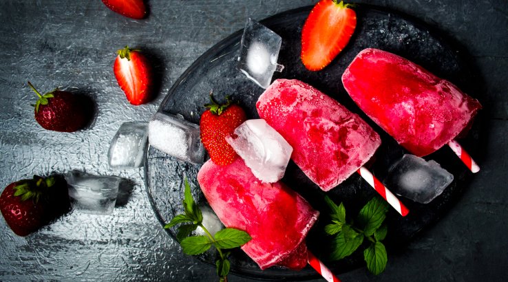 Морозиво з полуничного соку