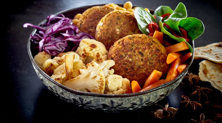 Нутові котлети з кускусом і грибами