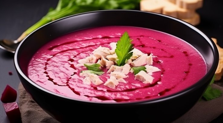 Холодний буряковий борщ