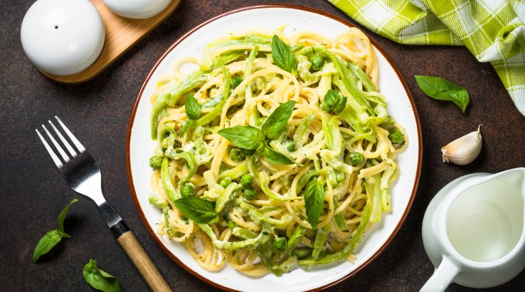 Спагеті з горошком