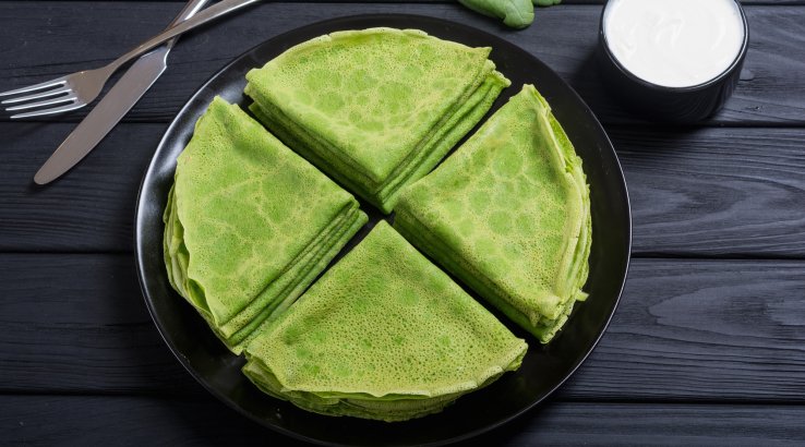 Безглютенові млинці зі шпинатом