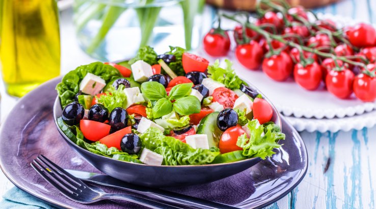 овощной салат с фетой