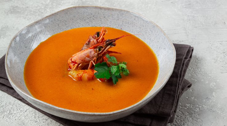 Суп біск з креветками