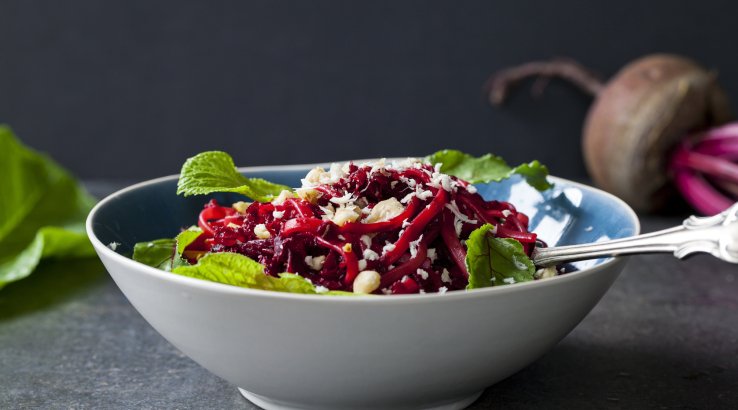 Салат з буряка, квасолі та моркви