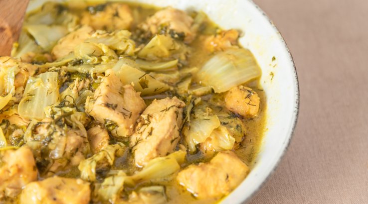 Тушковані кабачки з куркою