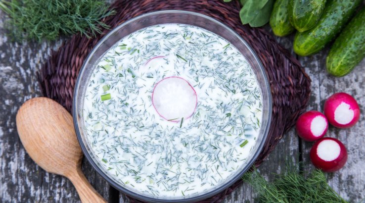 Окрошка на сметані