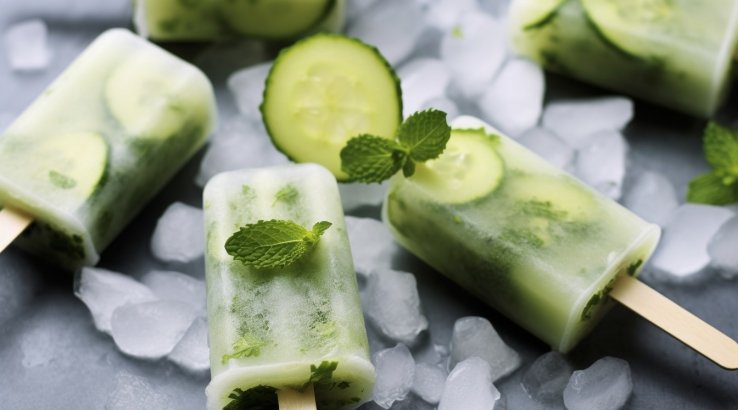 морозиво-лід з огірків, м’яти і лимонаду
