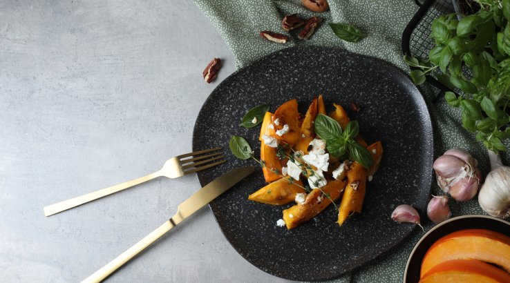 запечений гарбуз із фетою