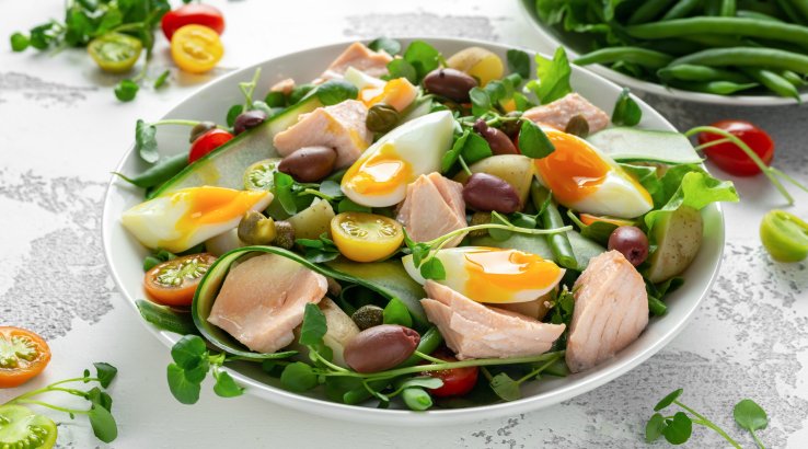 Нісуаз з лососем і стручковою квасолею