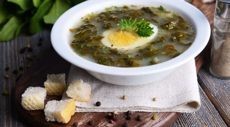 Щавлевий суп на рибному бульйоні